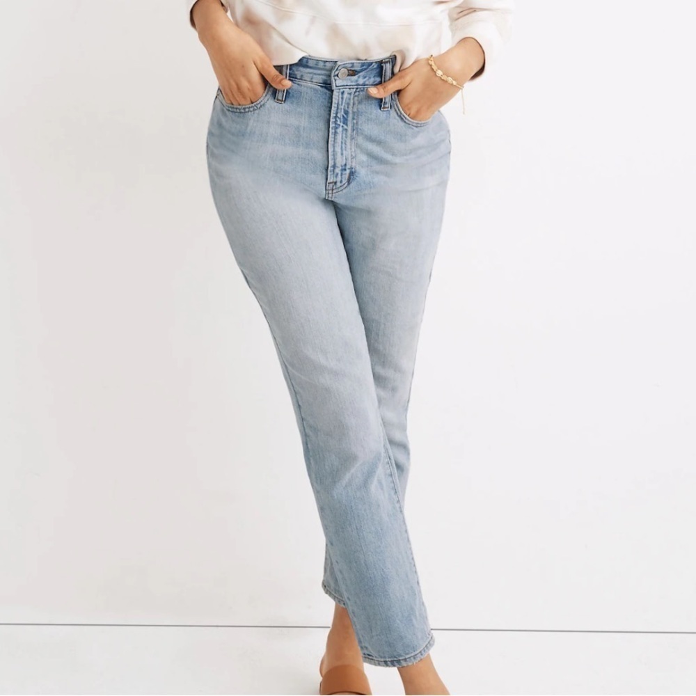Madewell Women's High Rise Light Wash The Perfect Curvy Vintage Jeans